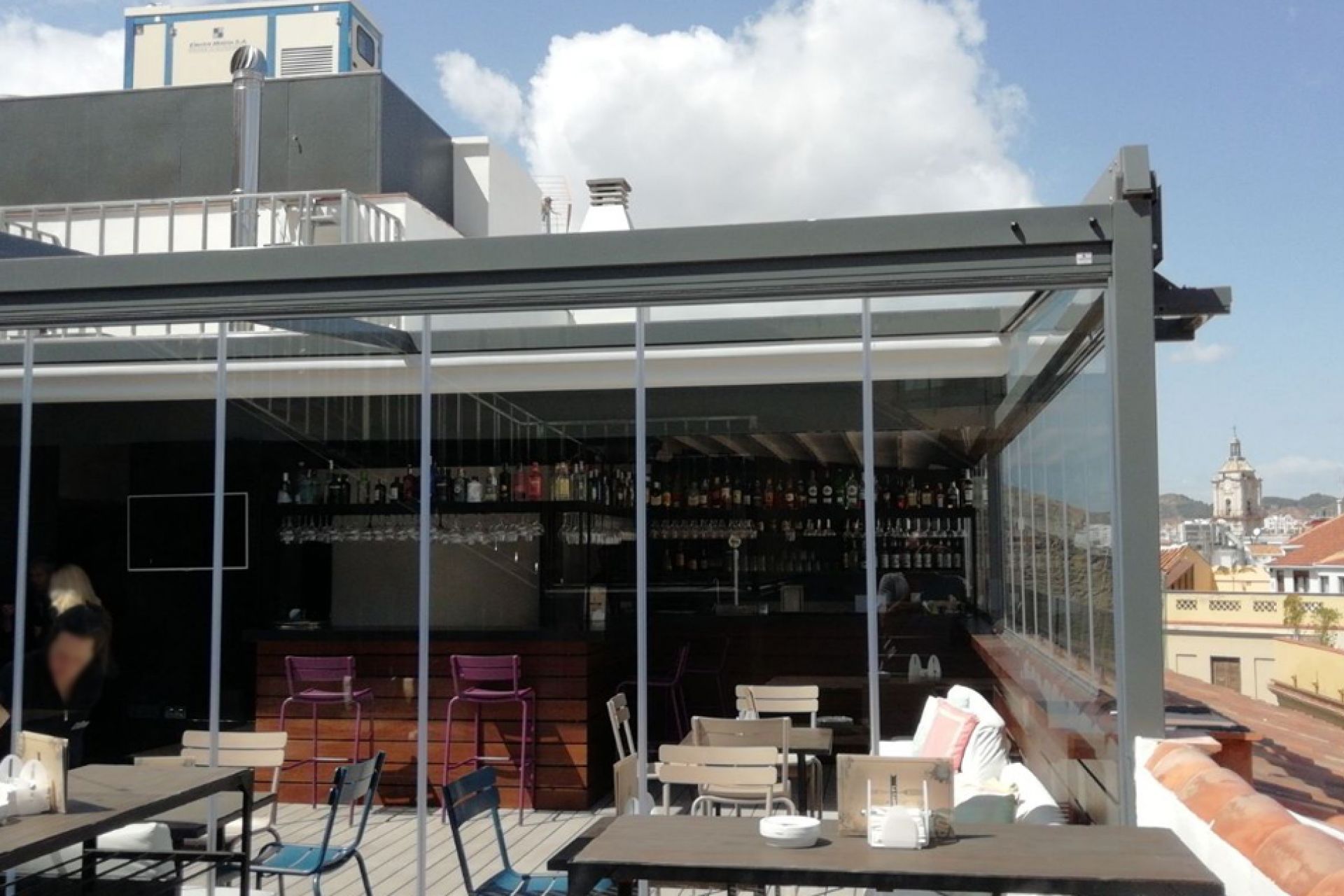 Selene pergola on the hotel terrace